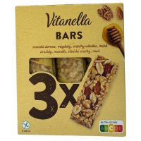 Батончик арахісовий з мигдалем,волоським горіхом та медом Bars Vitanella 3*35g