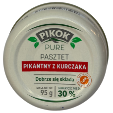 Паштет пікантний з вареної курятини pikantny z kurczaka pure pasztet Pikok 95g