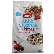 Пластівці з журавлиною та ягодами годжі без цукру Emco 500g