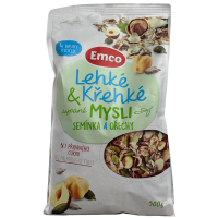 Пластівці з насінням та горіхами без цукру Emco 500g