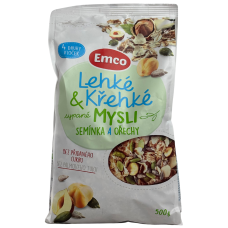 Пластівці з насінням та горіхами без цукру Emco 500g