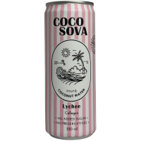 Кокосова вода без цукру зі смаком лічі Coco Sova 320ml