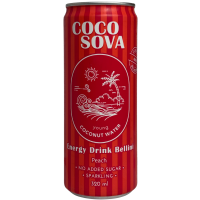 Кокосова вода-енеретик без цукру зі смаком персика Energy Drink Bellini Coco Sova 320ml