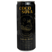 Кокосова вода-енеретик без цукру зі смаком маракуйя Energy Drink Coco Sova 320ml
