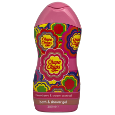 Дитячий гель для ванни та душу з ароматом полуниці та вершків Chupa Chups 300ml