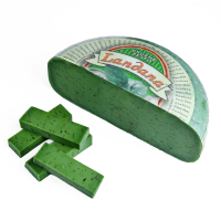 Сир Гауда молодий коров’ячий зелене песто 50% Ландана Landana groene pesto