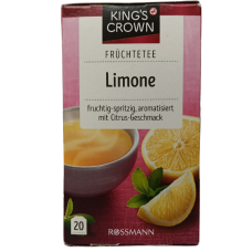 Фруктовий чай з лимоном в пакетиках Rossmann King`s Crown Limone 40g