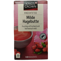 Фруктовий чай з шипшиною в пакетиках Rossmann King`s Crown Milde Hagebutte 60g