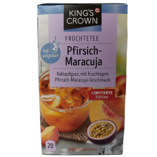 Фруктовий чай персик-маракуйя  в пакетиках Pfirsich-Maracuja King`s Crown 50g