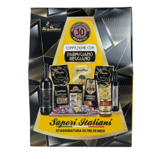 Подарунковий набір з вином, пармезаном, салямі, пастою Sapori Italiani Parmigiano Reggiano