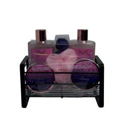 Набір для ванни та душу в металевій підставці з ароматом піонії Pink Peony