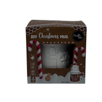 Різдв'яна керамічна чашка у вигляді хатки з фарбами Diy Cristmas Mug