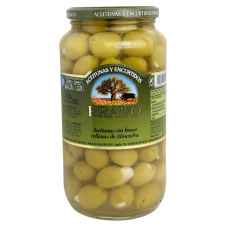 Оливки зелені фаршировані мигдалем Bravo