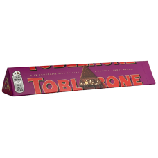 Шоколад молочний Toblerone з мигдалевою нугою, родзинками і медом 100g