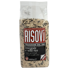 Рис нешліфований чорний і дикий Riso integrale e wild Risovi 1kg