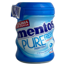 Жувальна гумка свіжа м'ята без цукру Mentos Pure Fresh 70g 35шт