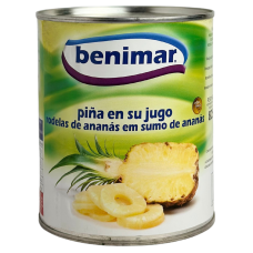 Консервований ананас скибочками у власному соці Benimar 825g