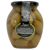 Зелені оливки фаршировані халапенью та паприкою Deluxe 360g