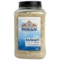 Рис довгозернистий шліфований Rice Basmati Creamy Sella Bisan 800g
