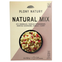 Мікс з пропареного рису, стручкової квасолі, червоного перецю цибуля та карі Nural Mix Plony Natury 400g
