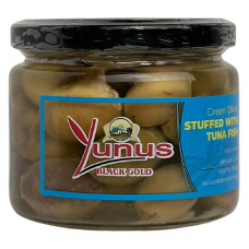Оливки зелені фаршировані тунцем Yunus 290g