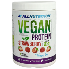 Протеїн з полуничним смаком AllNutrition Vegan Protein 500g