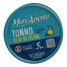 Тунець в олії Tonno all'olio di oliva Mare Aperto 120g
