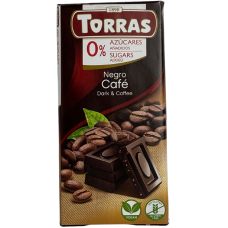 Шоколад темний без цукру з кавою Dark & Coffee Torras 75g