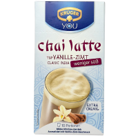 Чайний напій з меншою кількістю цукру з ваніллю Chai latte typ Vanille-Zimt Classic India Kruger 140g
