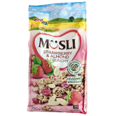 Мюслі з полуницею та мигдалем Strawberry&Almond Crunchy Bona Vita 700g