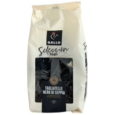 Паста-гнізда з манної пшениці твердих сортів з чорнилом каракатиці Tagliatelle nero di seppia Gallo 250g