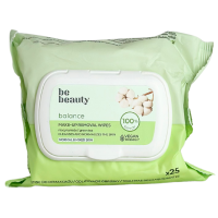 Серветки для зняття макіяжу 100% cotton balance be beauty 25шт