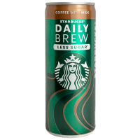 Кавовий напій з молоком зі зниженим вмістои цукру Daily Brew less sugar Starbucks 250ml