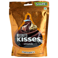 Цукерки з молочного шоколаду з мигдалем Hershey`s kisses 100,8g
