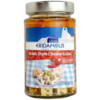 Сир кубиками з перцем чилі і паприкою в олії Eridanous 350g