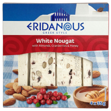 Нуга з мигдалем, журавлиною і медом Eridanous 4iшт 140г