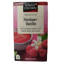 Фруктовий чай з малиною та ваніллю в пакетиках Rossmann King`s Crown Himbeer-Vanille 60g
