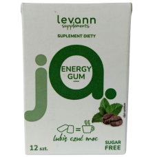 Жувальна гумка з кофеїном, без цукру Energy Gum Levann 24g
