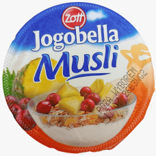 Йогурт зі смаком ананасу тажуравлини+мюслі Musli Jogobella 200g