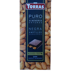 Чорний шоколад з цільним мигдалем Puro Whole Almonds Torras 150g