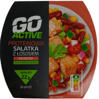 Салат протеїновий з лососем та червоною квасолею гострий Go Active 160g