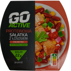 Салат протеїновий з лососем та червоною квасолею гострий Go Active 160g