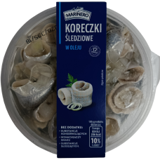 Оселедець рулетики в олії Koreczki Sledziowe w oleju Marinero 250g