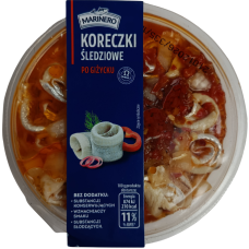 Оселедець рулетики з паприкою Koreczki sledziowe po gizycku Marinero 250g