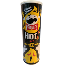Картопляні чіпси Pringles Hot Flamin Cheese Flavour зі смаком сиру фламін та чиллі 160g