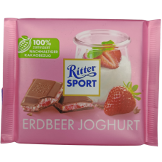 Шоколад Ritter Sport Erdbeer Joghurt молочний з полуничним йогуртом
