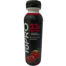 Йогурт питний протеїновий без додатку цукру зі смаком полуниці та малини YoPRO 270g