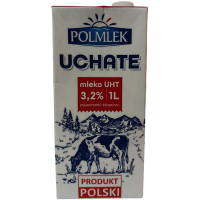 Молоко коров’яче 3.2% Uchate Mleko Polmlek 1l