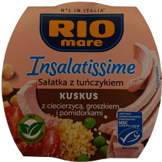 Салат з тунцем. кус-кус з нутом горошком та помідорами Rio Mare Insalatissime Cous Cous e Tonno 160g