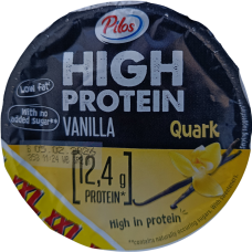 Протеїновий кварк(сир+йогурт) зі смаком ванілі без цукру High protein Pilos 500g